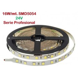 Tira LED 5 mts Flexible 24V 80W 300 Led SMD 5054 IP20 Blanco Frío Serie Profesional